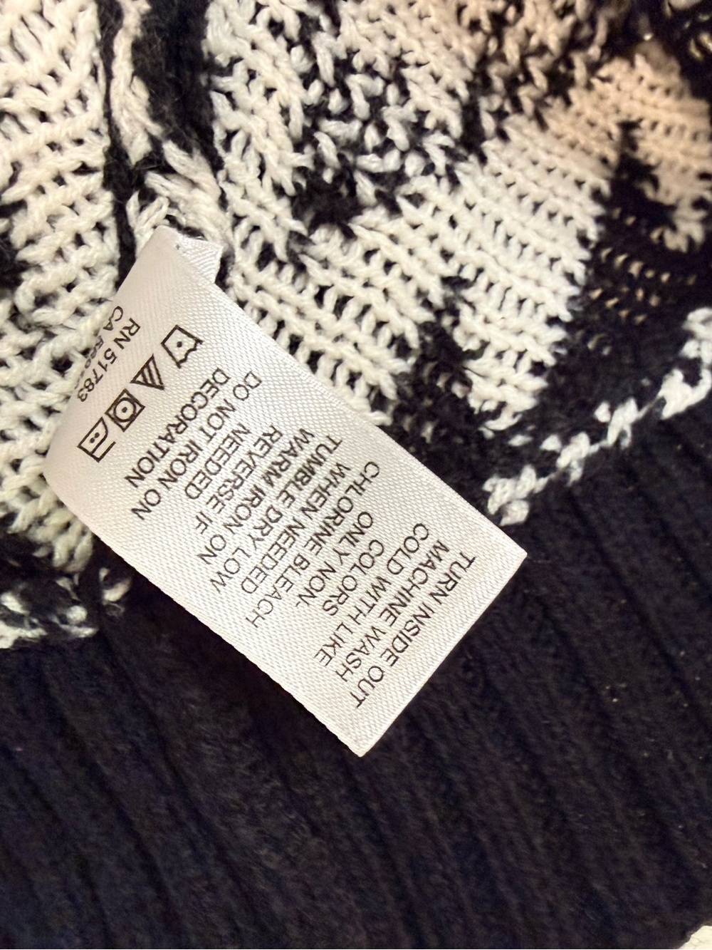 Maurices Black White Aztec Open Front Cardigan Sweater Size 1 M L Boho - Picture 5 of 9